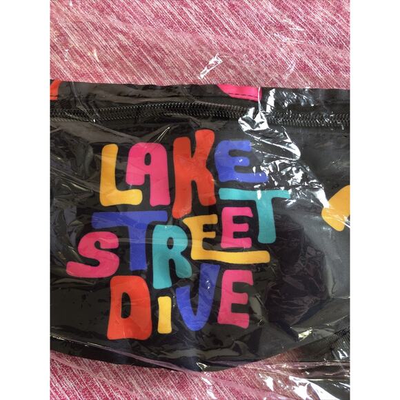 NWT 2000s Lake Street Dive Band Fanny Pack Black Multicolor - Picture 2 of 4